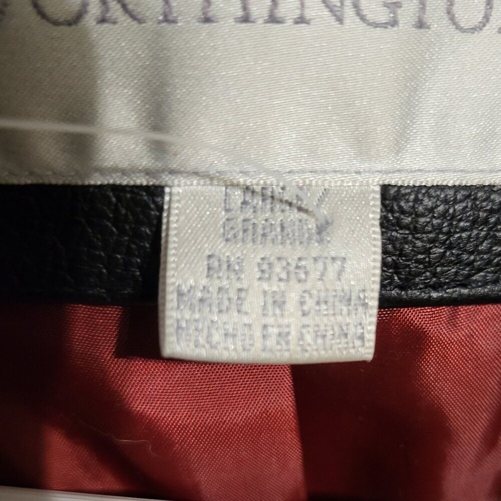 CLASSIC VINTAGE WOMANS WORTHINGTON BLACK LEATHER JACKET SZ L - Picture 8 of 8